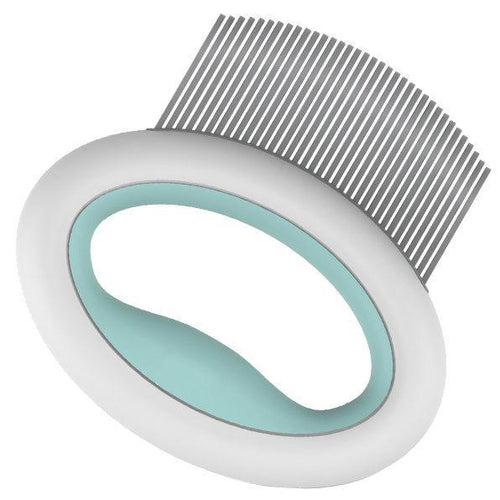 Load image into Gallery viewer, Pet Life ® 'Knuckler' Handheld Travel Flexible Grooming Pet Rake Comb
