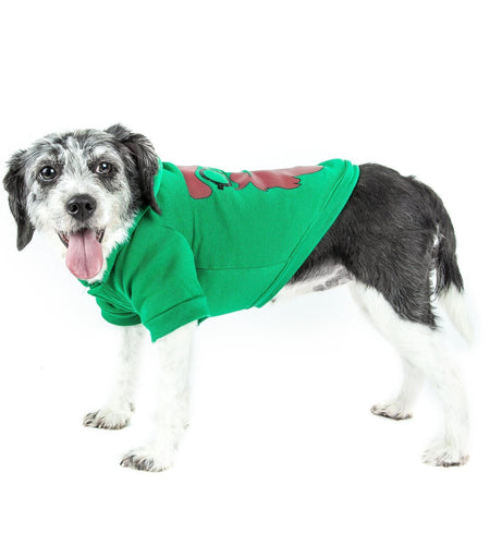 Pet Life ® LED Lighting 'Cool Santa Shades' Hooded Dog Costume Sweater w/ Included Batteries