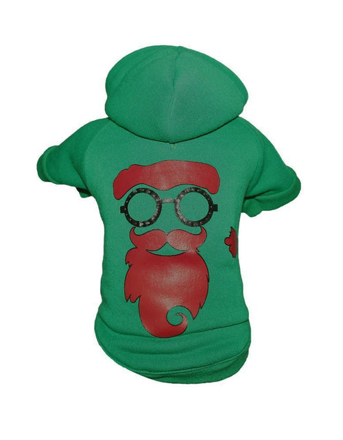 Load image into Gallery viewer, Pet Life ® LED Lighting 'Cool Santa Shades' Hooded Dog Costume Sweater w/ Included Batteries
