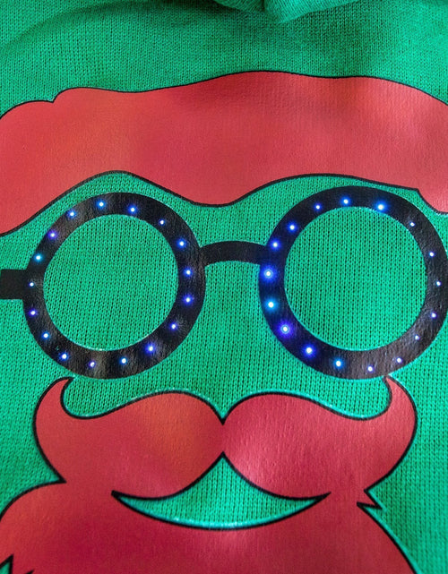 Load image into Gallery viewer, Pet Life ® LED Lighting 'Cool Santa Shades' Hooded Dog Costume Sweater w/ Included Batteries
