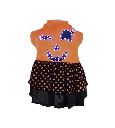 Pet Life ® LED Lighting Halloween Dress Hooded Dog Costume Sweater w/ Included Batteries