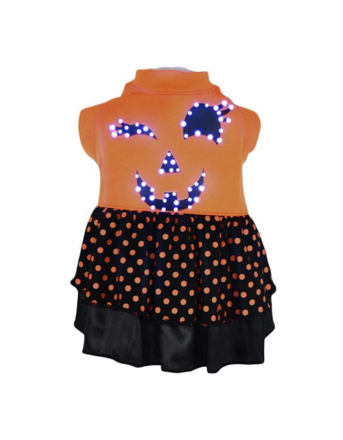 Load image into Gallery viewer, Pet Life ® LED Lighting Halloween Dress Hooded Dog Costume Sweater w/ Included Batteries
