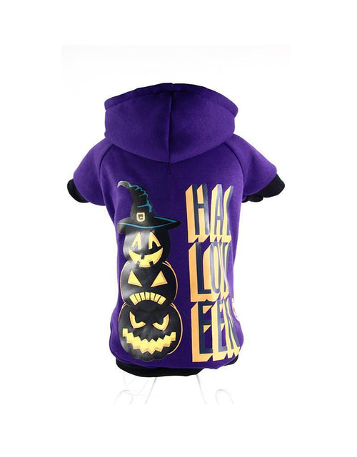 Load image into Gallery viewer, Pet Life ® LED Lighting Halloween Happy Snowman Hooded Dog Costume Sweater w/ Included Batteries
