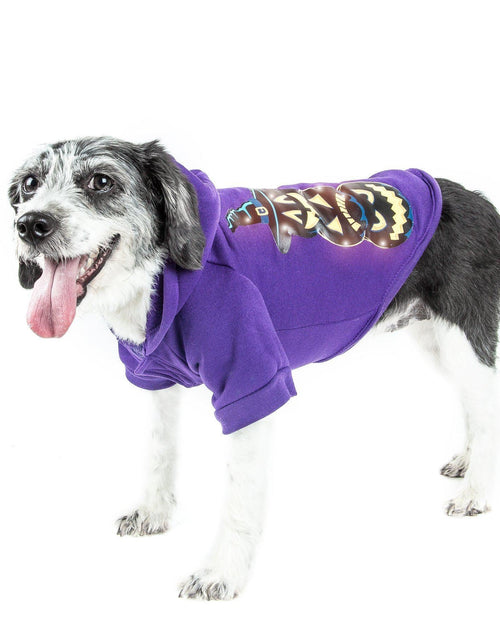 Load image into Gallery viewer, Pet Life ® LED Lighting Halloween Happy Snowman Hooded Dog Costume Sweater w/ Included Batteries
