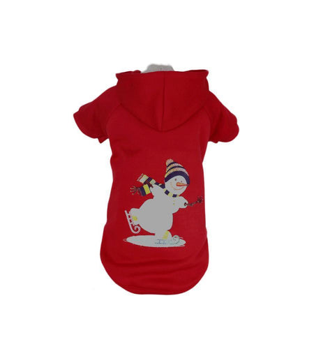 Pet Life ® LED Lighting Holiday Snowman Hooded dog Costume Sweater w/ Included Batteries