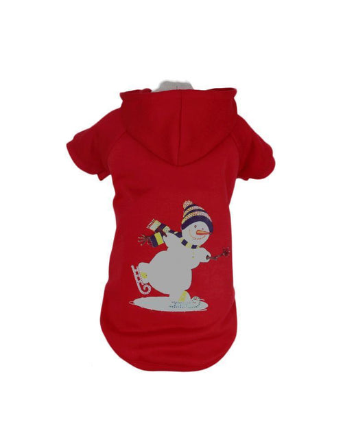 Load image into Gallery viewer, Pet Life ® LED Lighting Holiday Snowman Hooded dog Costume Sweater w/ Included Batteries
