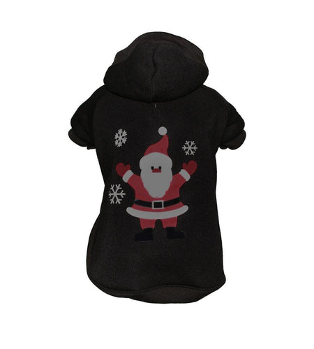 Pet Life ® LED Lighting 'Juggling Santa' Hooded Dog Costume Sweater w/ Included Batteries