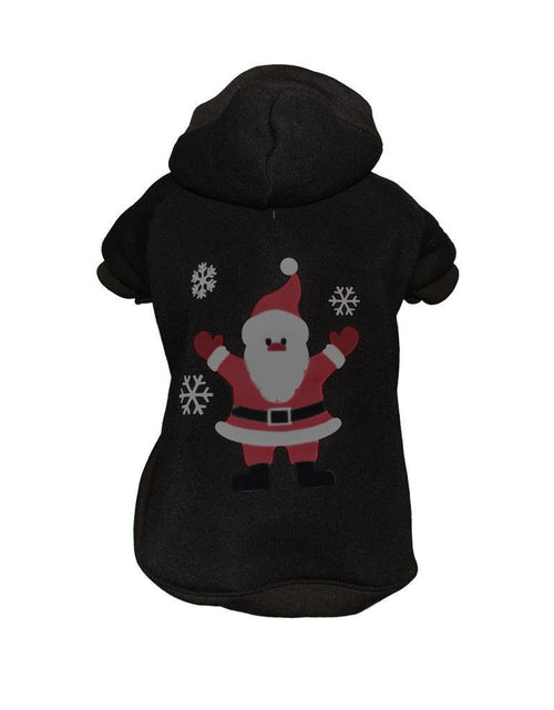 Load image into Gallery viewer, Pet Life ® LED Lighting 'Juggling Santa' Hooded Dog Costume Sweater w/ Included Batteries
