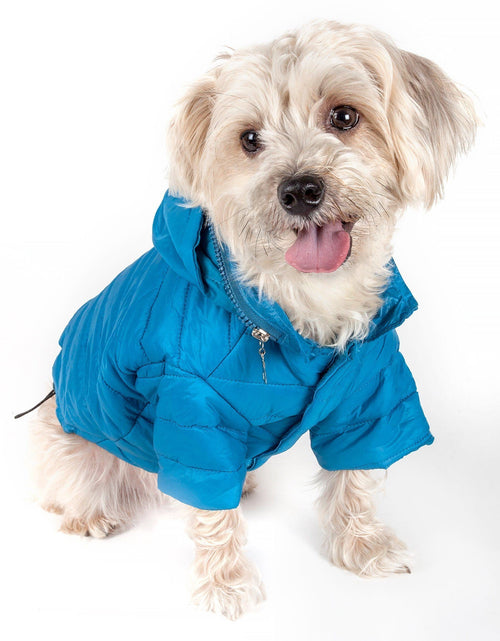 Load image into Gallery viewer, Pet Life ® Lightweight Adjustable and Collapsible 'Sporty Avalanche' Dog Coat w/ Pop-out Zippered Hood

