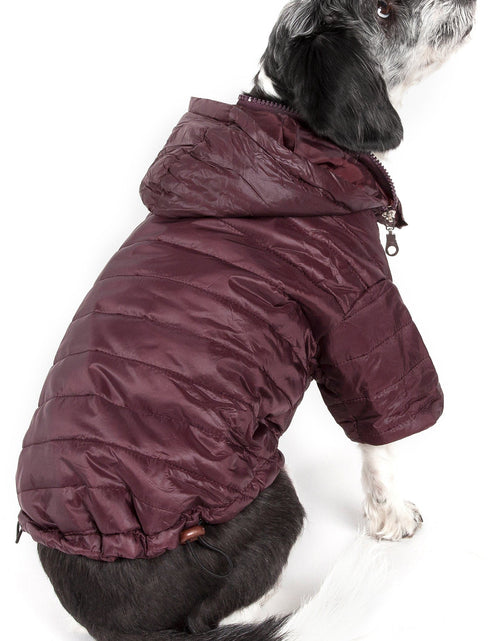 Load image into Gallery viewer, Pet Life ® Lightweight Adjustable and Collapsible 'Sporty Avalanche' Dog Coat w/ Pop-out Zippered Hood
