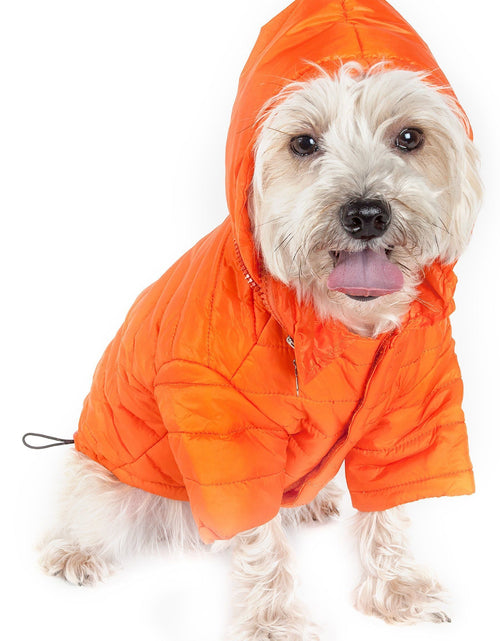 Load image into Gallery viewer, Pet Life ® Lightweight Adjustable and Collapsible 'Sporty Avalanche' Dog Coat w/ Pop-out Zippered Hood
