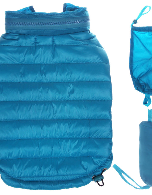 Load image into Gallery viewer, Pet Life ® Lightweight Adjustable and Collapsible 'Sporty Avalanche' Dog Coat w/ Pop-out Zippered Hood
