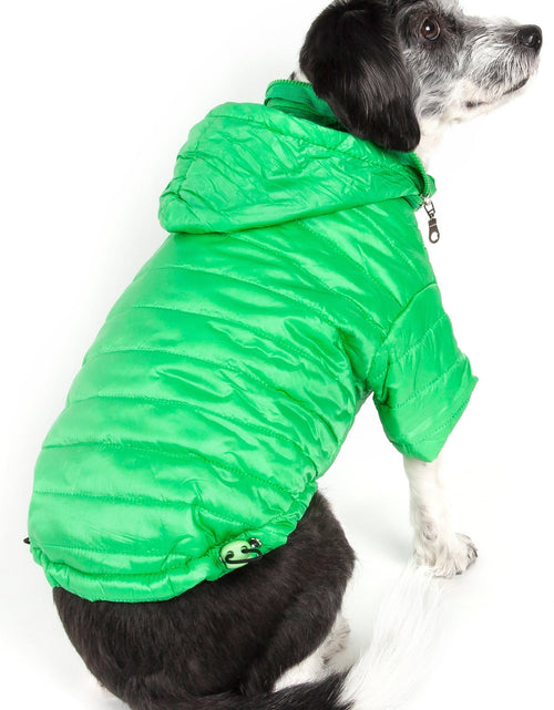 Load image into Gallery viewer, Pet Life ® Lightweight Adjustable and Collapsible 'Sporty Avalanche' Dog Coat w/ Pop-out Zippered Hood
