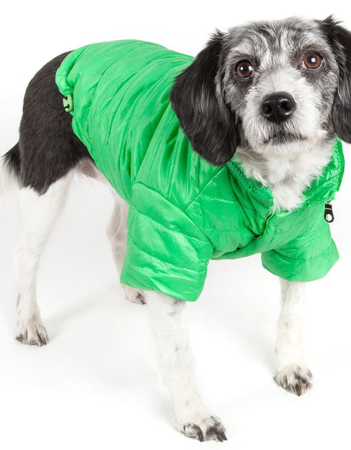 Load image into Gallery viewer, Pet Life ® Lightweight Adjustable and Collapsible 'Sporty Avalanche' Dog Coat w/ Pop-out Zippered Hood
