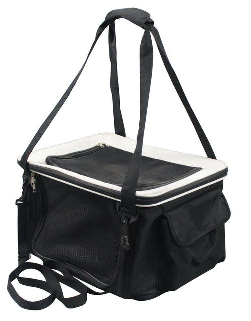 Load image into Gallery viewer, Pet Life ® Lightweight Collapsible Safety Travel Wire Folding Pet Dog Car Seat Carseat Carrier Crate
