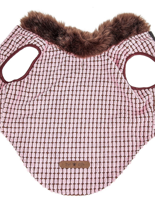 Load image into Gallery viewer, Pet Life ®  Luxe 'Beautifur' Box-Stitched Elegant Designer Mink Fur Dog Coat
