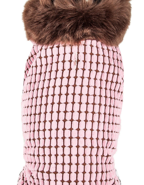 Load image into Gallery viewer, Pet Life ®  Luxe 'Beautifur' Box-Stitched Elegant Designer Mink Fur Dog Coat

