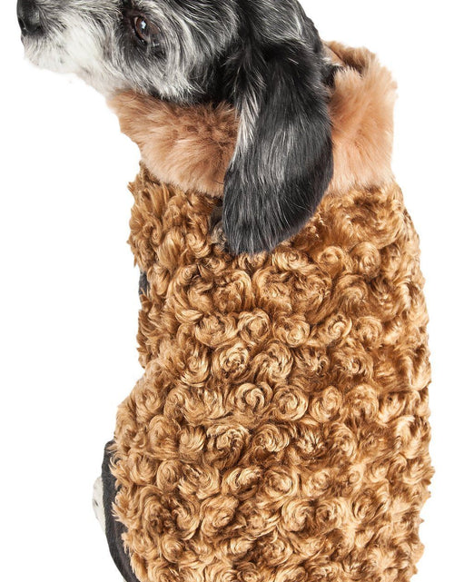 Load image into Gallery viewer, Pet Life ® Luxe 'Furpaw' Shaggy Elegant Fashion Designer Fur Dog Coat
