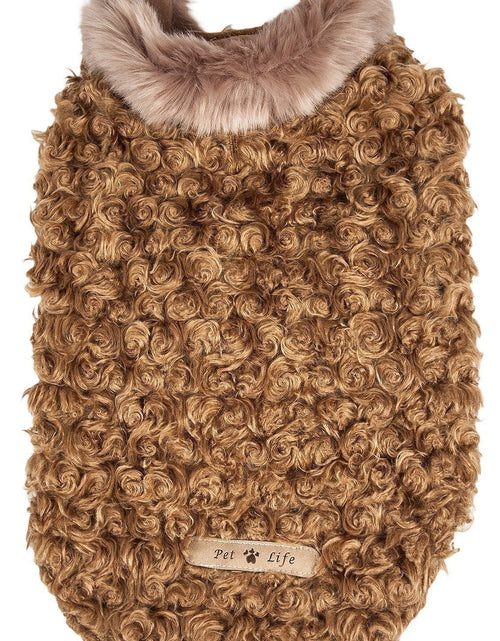 Load image into Gallery viewer, Pet Life ® Luxe 'Furpaw' Shaggy Elegant Fashion Designer Fur Dog Coat
