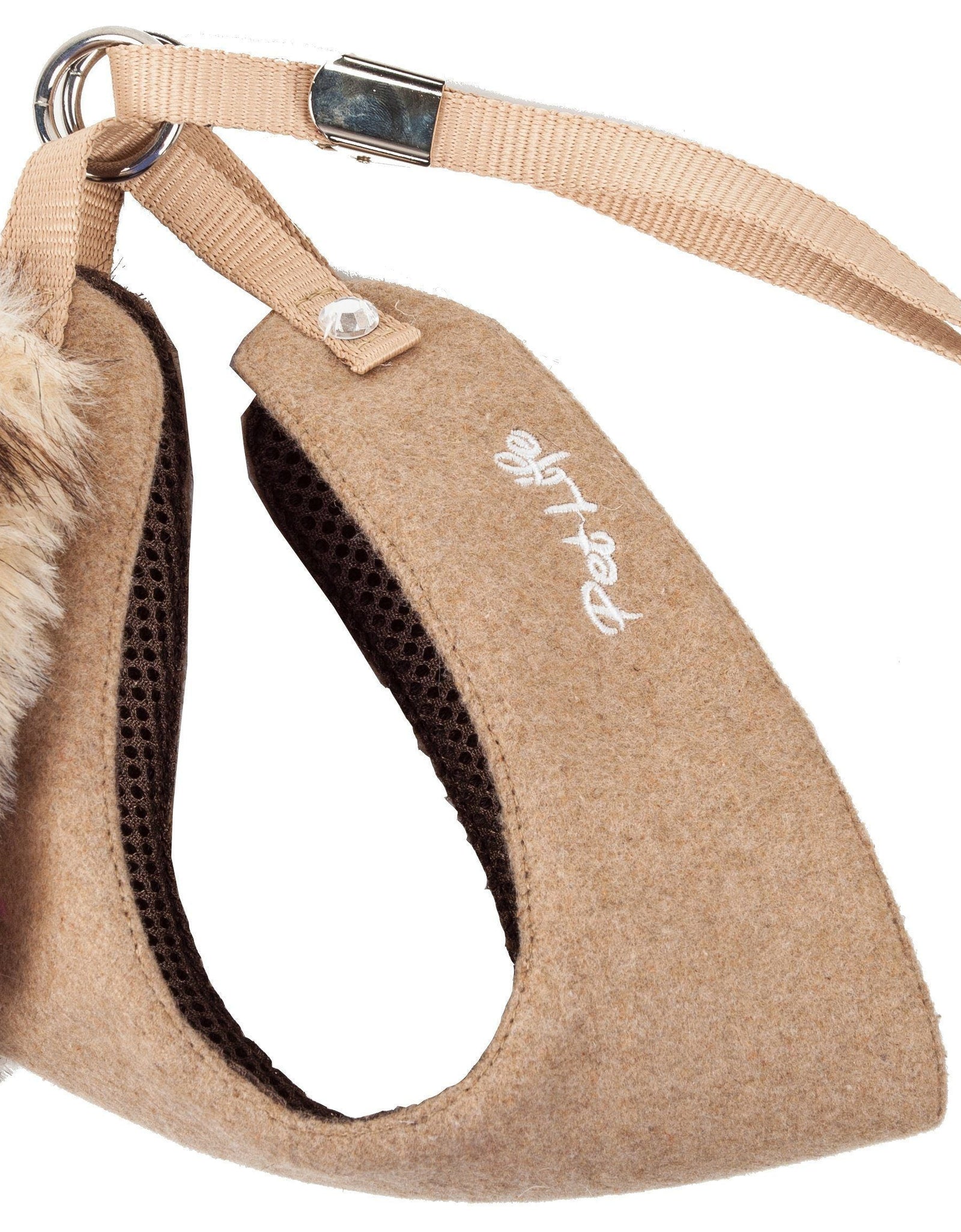 Pet Life ® Luxe 'Furracious' 2-In-1 Adjustable Dog Harness and Leash with Detachable Fur Collar