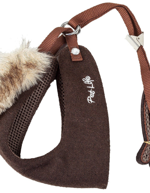 Load image into Gallery viewer, Pet Life ® Luxe 'Furracious' 2-In-1 Adjustable Dog Harness and Leash with Detachable Fur Collar
