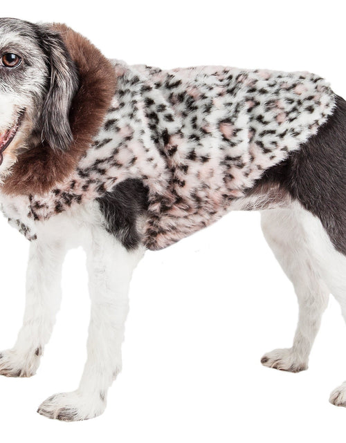 Load image into Gallery viewer, Pet Life ® Luxe 'Furracious' Cheetah Patterned Mink Designer Fashion Fur Dog Coat
