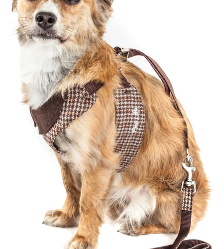 Pet Life ®  Luxe 'Houndsome' 2-In-1 Adjustable Designer Dog Harness and Leash