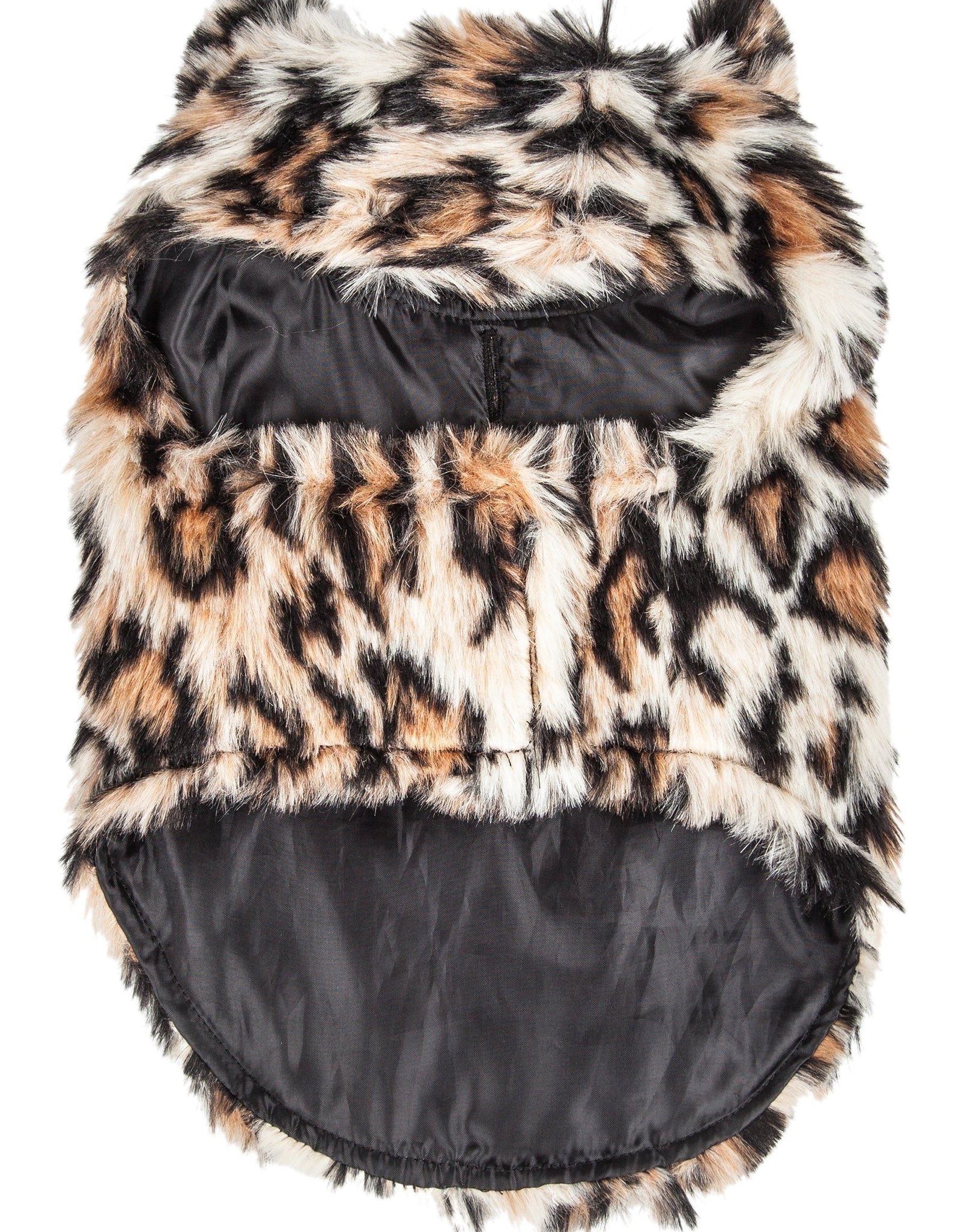 Pet Life ®  Luxe 'Lab-Pard' Dazzling Leopard Patterned Mink Fur Dog Coat