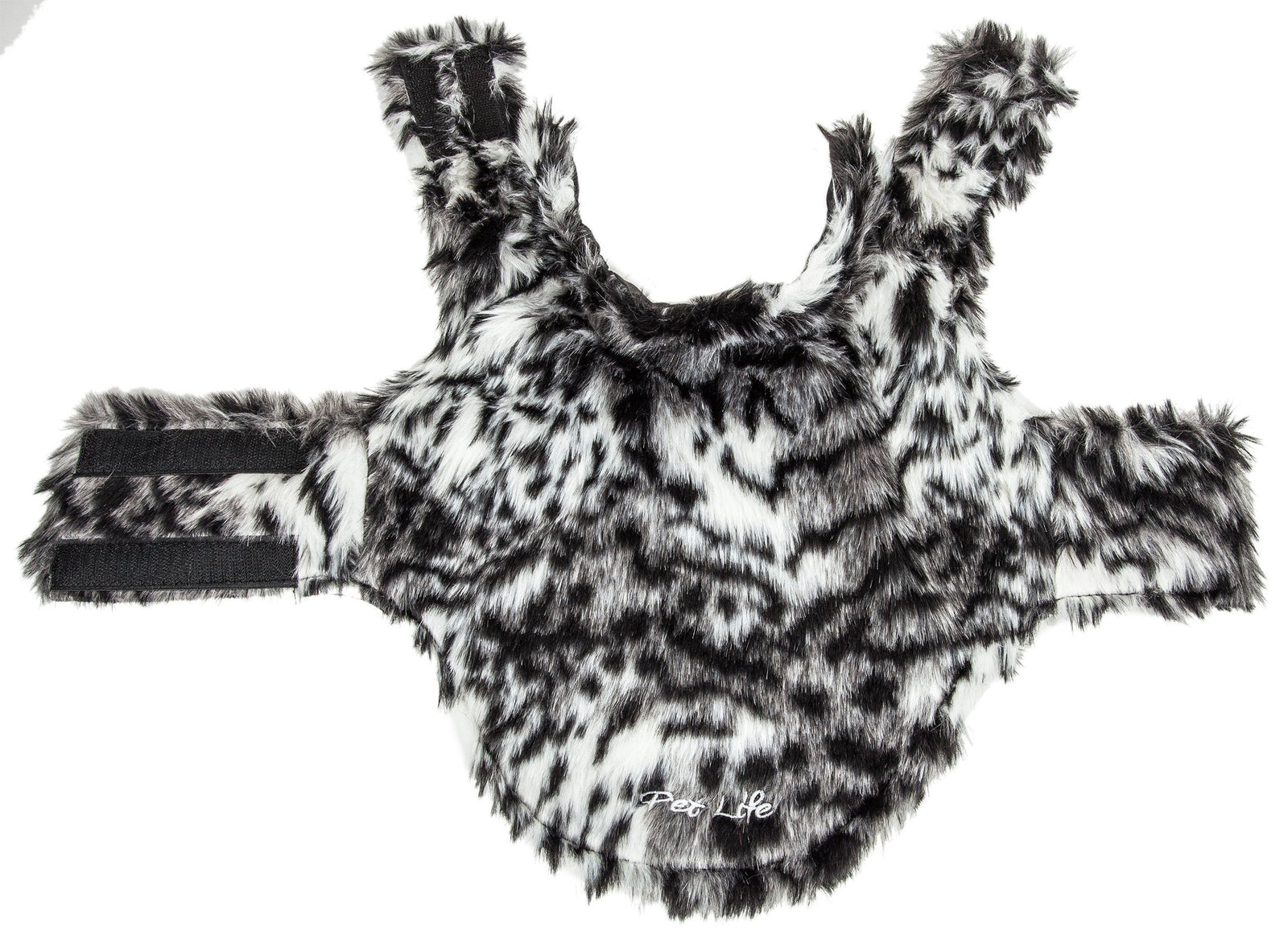 Pet Life ®  Luxe 'Paw Dropping' Designer Gray-Scale Tiger Pattern Mink Fur Dog Coat