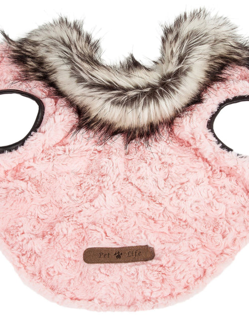 Load image into Gallery viewer, Pet Life ®  Luxe 'Pinkachew' Charming Fashion Mink Fur Dog Coat
