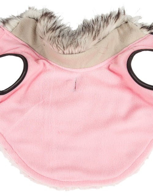 Load image into Gallery viewer, Pet Life ®  Luxe 'Pinkachew' Charming Fashion Mink Fur Dog Coat
