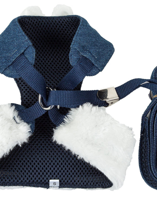 Load image into Gallery viewer, Pet Life ® Luxe 'Pom Draper' 2-In-1 Adjustable Fashion Dog Harness and Leash
