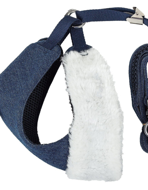 Load image into Gallery viewer, Pet Life ® Luxe 'Pom Draper' 2-In-1 Adjustable Fashion Dog Harness and Leash
