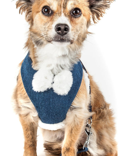 Pet Life ® Luxe 'Pom Draper' 2-In-1 Adjustable Fashion Dog Harness and Leash