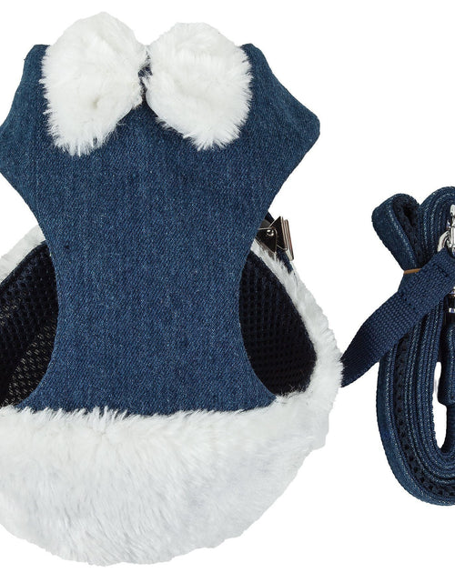 Load image into Gallery viewer, Pet Life ® Luxe 'Pom Draper' 2-In-1 Adjustable Fashion Dog Harness and Leash
