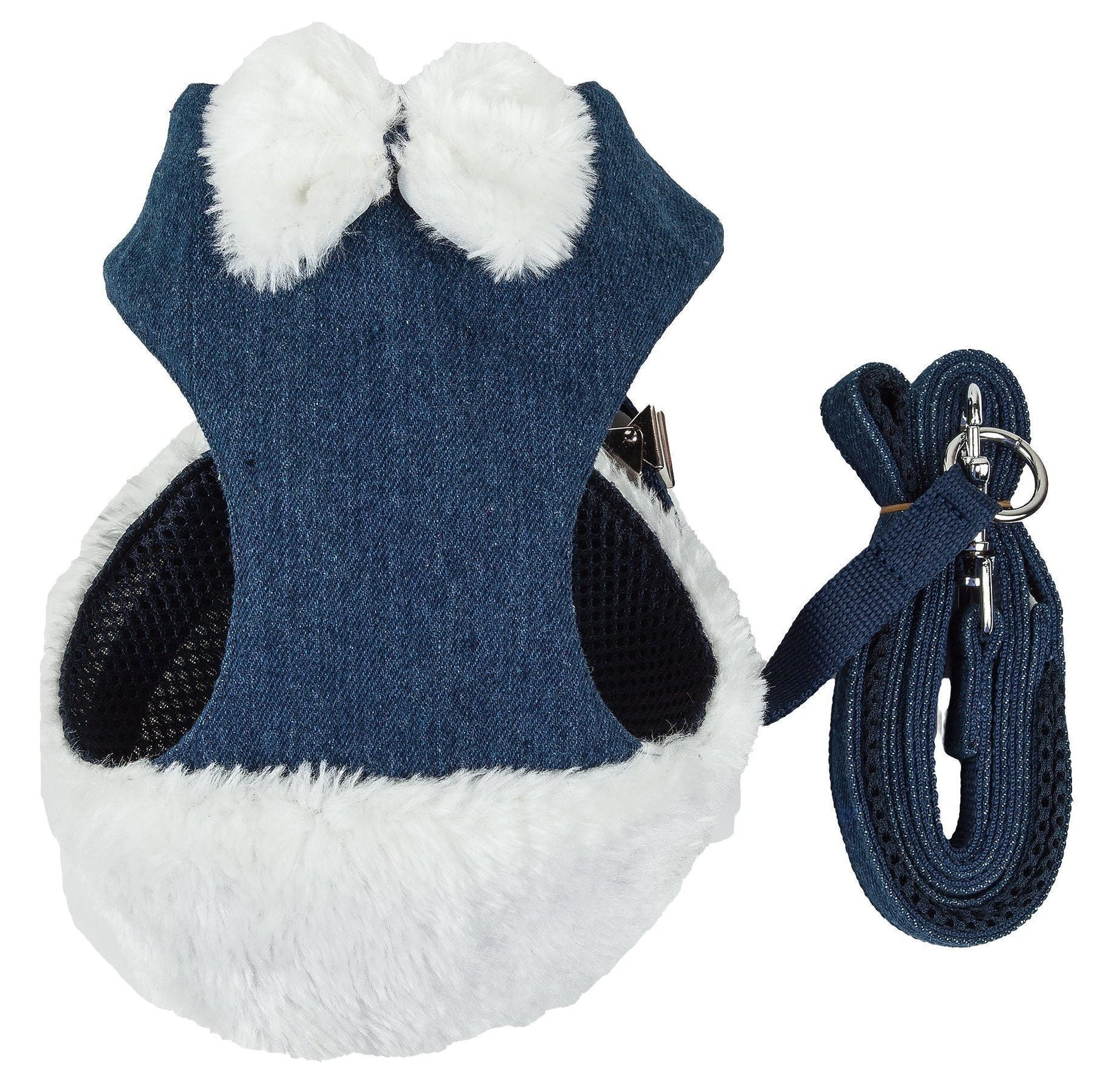 Pet Life ® Luxe 'Pom Draper' 2-In-1 Adjustable Fashion Dog Harness and Leash