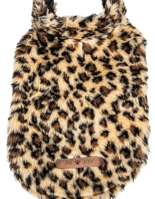 Load image into Gallery viewer, Pet Life ®  Luxe 'Poocheetah' Cheetah-Spotted Designer Mink Fur Dog Coat
