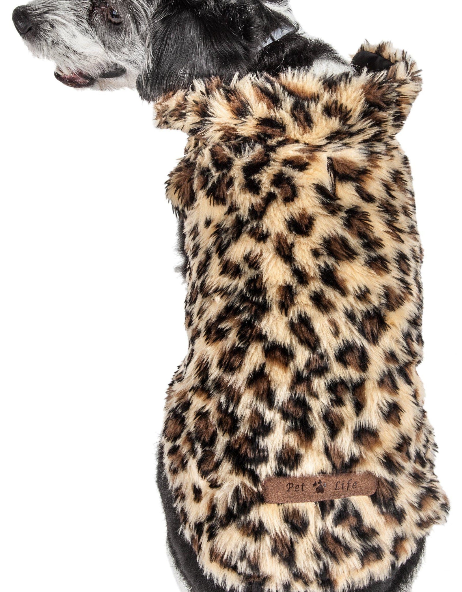Pet Life ®  Luxe 'Poocheetah' Cheetah-Spotted Designer Mink Fur Dog Coat