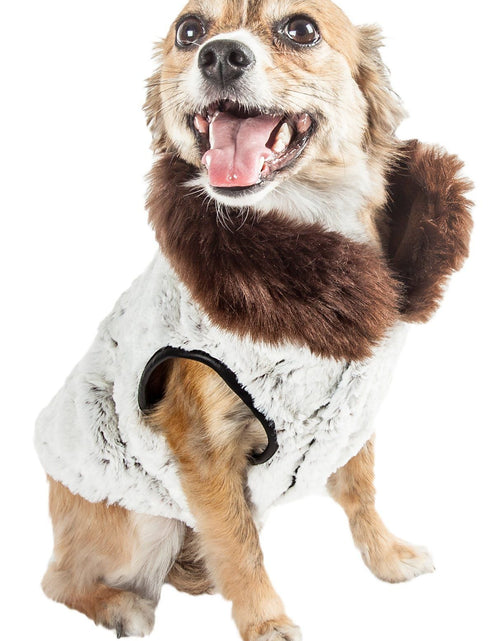 Load image into Gallery viewer, Pet Life ® Luxe 'Purrlage' Pelage Designer Fashion Fur Dog Coat
