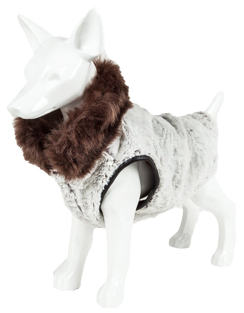 Load image into Gallery viewer, Pet Life ® Luxe 'Purrlage' Pelage Designer Fashion Fur Dog Coat
