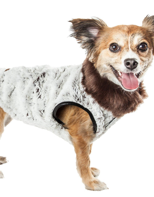 Load image into Gallery viewer, Pet Life ® Luxe 'Purrlage' Pelage Designer Fashion Fur Dog Coat
