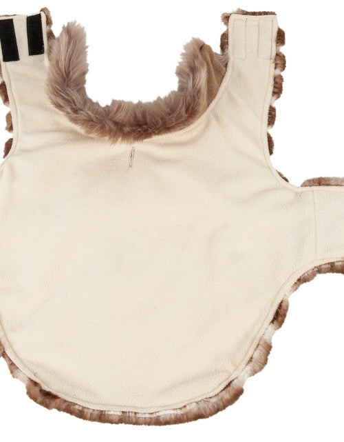 Load image into Gallery viewer, Pet Life ® Luxe 'Tira-Poochoo' Tiramisu Patterned Mink Fur Designer Dog Jacket
