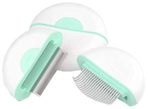 Load image into Gallery viewer, Pet Life ® 'LYNX' 2-in-1 Travel Connecting Grooming Pet Comb and Deshedder
