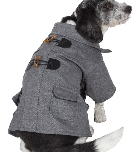 Pet Life ® 'Military Static' Rivited Fashion Collared Wool Dog Jacket Coat
