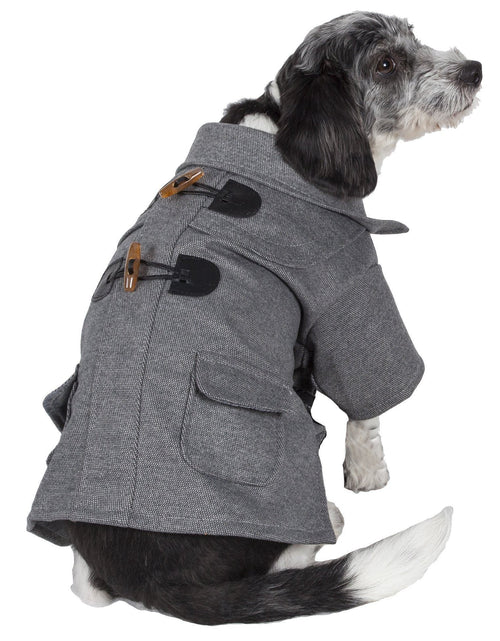 Load image into Gallery viewer, Pet Life ® 'Military Static' Rivited Fashion Collared Wool Dog Jacket Coat

