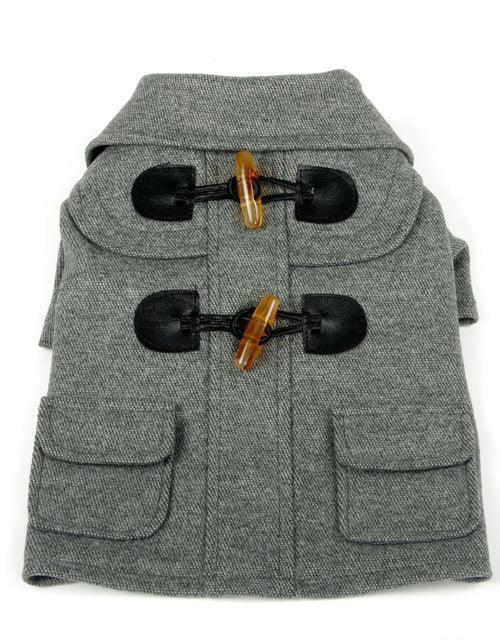 Load image into Gallery viewer, Pet Life ® 'Military Static' Rivited Fashion Collared Wool Dog Jacket Coat
