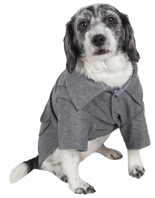 Load image into Gallery viewer, Pet Life ® 'Military Static' Rivited Fashion Collared Wool Dog Jacket Coat

