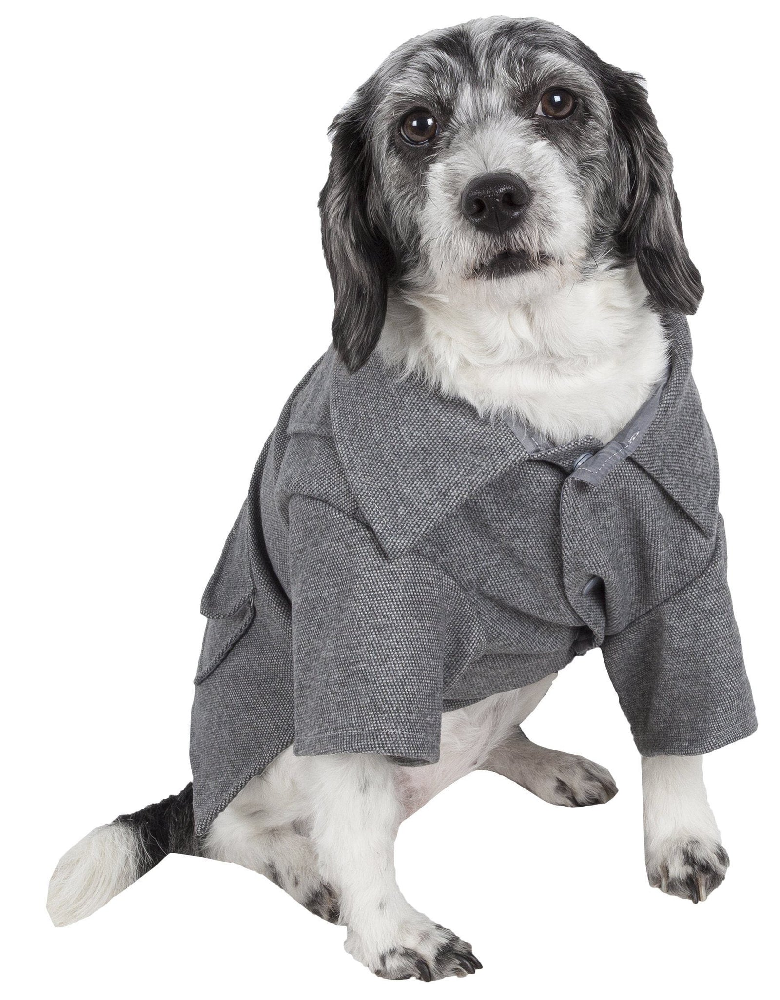 Pet Life ® 'Military Static' Rivited Fashion Collared Wool Dog Jacket Coat