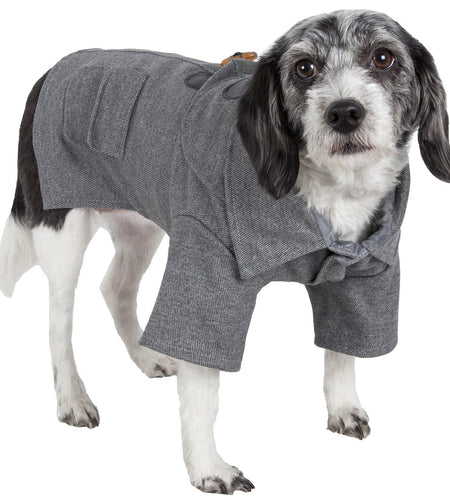 Pet Life ® 'Military Static' Rivited Fashion Collared Wool Dog Jacket Coat
