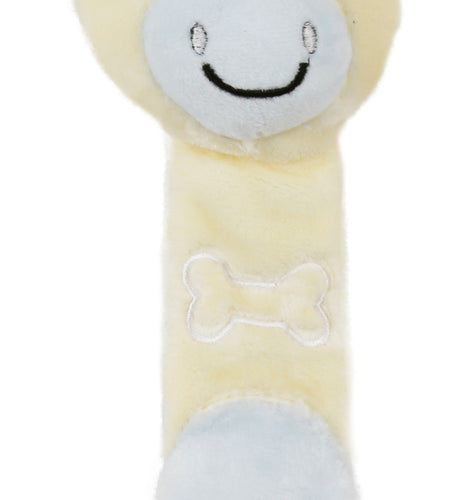Pet Life ® Moo-Born' Plush Squeaky and Crinkle Newborn Rubber Teething Cat and Dog Toy